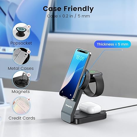 3-in-1 Foldable Wireless Charging Station | Simplify Your Desk