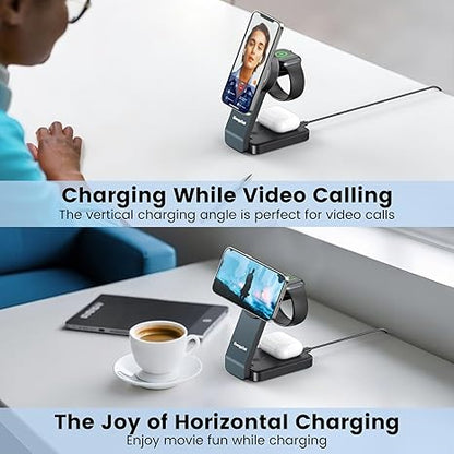 3-in-1 Foldable Wireless Charging Station | Simplify Your Desk